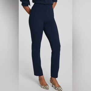 SPANX SPANXsmooth PerfectFit Ponte Slim Straight Pants Navy Size XL